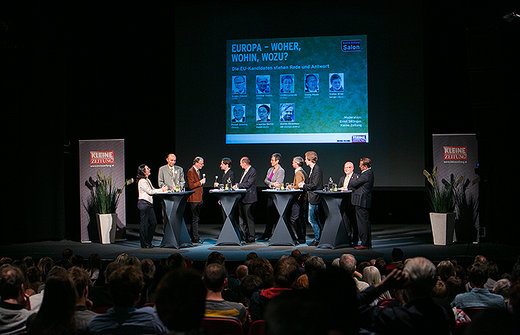 EU-Kandidaten in Graz bei der Diskussion der Kleinen Zeitung am 16.5.2014; (c) Eder